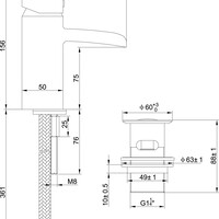 Wiesbaden Wiesbaden Rombo Waterval Wastafelkraan - Opbouw - Geborsteld RVS