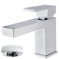 Wiesbaden Wiesbaden Rombo Wastafelkraan met Clickwaste - Opbouw - Chroom