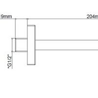 Wiesbaden Wiesbaden Rombo Inbouw Uitloop - 22cm - Mat Zwart