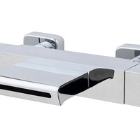 Wiesbaden Wiesbaden Rombo Thermostatische Waterval Badkraan - Chroom