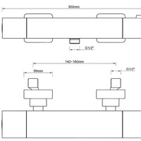 Wiesbaden Wiesbaden Rombo Thermostatische Douchekraan - Chroom