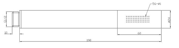 Wiesbaden Wiesbaden Rombo Staaf Handdouche - Chroom