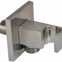 Wiesbaden Wiesbaden Rombo Doucheslag Aansluiting met Handouchehouder - Geborsteld RVS