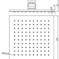 Wiesbaden Wiesbaden Rombo Hoofddouche - 20cm - Chroom