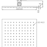 Wiesbaden Wiesbaden Rombo Hoofddouche - 30cm - Mat Zwart
