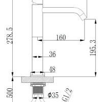 Wiesbaden Wiesbaden Style XL Wastafelkraan - Opbouw - Hoog - Mat Zwart