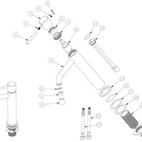 Wiesbaden Wiesbaden Style XL Wastafelkraan - Opbouw - Hoog - Mat Zwart