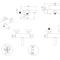 Wiesbaden Wiesbaden Style Thermostatische Badkraan met Cooltouch - Mat Zwart