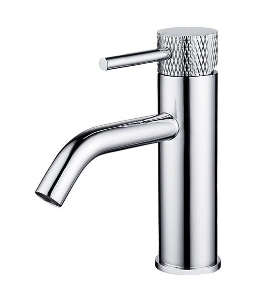 Wiesbaden Wiesbaden Ribbd Wastafelkraan - Opbouw - Laag - Chroom