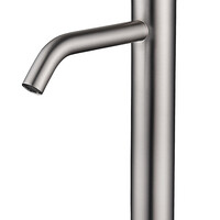 Wiesbaden Wiesbaden Ribbd XL Wastafelkraan - Opbouw - Hoog - Geborsteld RVS