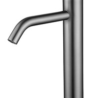 Wiesbaden Wiesbaden Ribbd XL Wastafelkraan - Opbouw - Hoog - Geborsteld Gunmetal