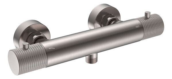 Wiesbaden Wiesbaden Ribbd Thermostatische Douchekraan - Geborsteld RVS