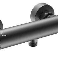 Wiesbaden Wiesbaden Ribbd Thermostatische Douchekraan - Geborsteld Gunmetal