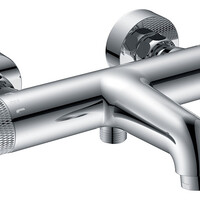 Wiesbaden Wiesbaden Ribbd Thermostatische Badkraan - Chroom