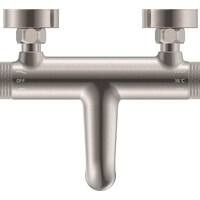 Wiesbaden Wiesbaden Ribbd Thermostatische Badkraan - Geborsteld RVS