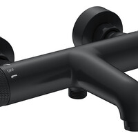 Wiesbaden Wiesbaden Ribbd Thermostatische Badkraan - Mat Zwart