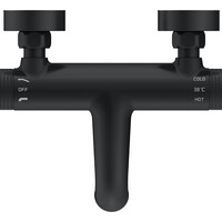 Wiesbaden Wiesbaden Ribbd Thermostatische Badkraan - Mat Zwart