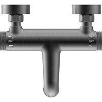 Wiesbaden Wiesbaden Ribbd Thermostatische Badkraan - Geborsteld Gunmetal