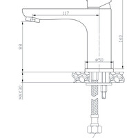 Wiesbaden Wiesbaden Casma Wastafelkraan - Opbouw - Laag - Chroom
