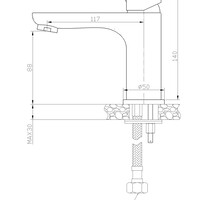 Wiesbaden Wiesbaden Casma Wastafelkraan - Opbouw - Laag - Zwart Chroom