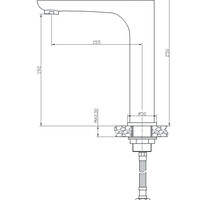 Wiesbaden Wiesbaden Casma XL Wastafelkraan - Opbouw - Hoog - Chroom