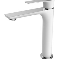 Wiesbaden Wiesbaden Casma XL Wastafelkraan - Opbouw - Hoog - Wit Chroom