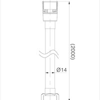 Wiesbaden Wiesbaden Flexx Doucheslang Dubbel - 200cm - Chroom