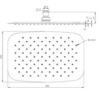Wiesbaden Wiesbaden Roca Ufo Hoofddouche - 30x20cm - Geborsteld RVS