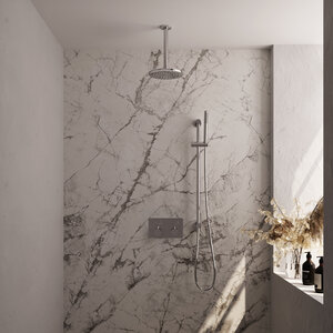 Brauer Edition Thermostatische Inbouw Regendoucheset met Drukknoppen - 20cm - Chroom