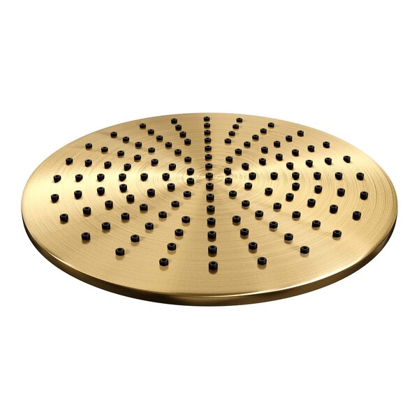 Brauer Brauer Gold Editon Regendoucheset:  Thermostatische Inbouwkraan met Drukknoppen, Plafondarm, Douchekop Ø30cm, Wandhouder met Wateruitlaat, 3-Standen Handdouche & Doucheslang - Set 60 - Draaiknoppen - PVD - Geborsteld Goud