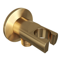 Brauer Brauer Gold Calacatta Douchepaneel met Regendoucheset: Thermostatische Inbouwkraan, 2-Weg Omstel, Gebogen Wandarm, Douchekop 20cm, Wandhouder met Wateruitlaat, Staafhanddouche & Doucheslang - PVD - Geborsteld Goud