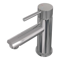Brauer Brauer Chrome Carving Opbouw Wastafelmengkraan - Model A - Laag - Geribbeld Hendel - Chroom