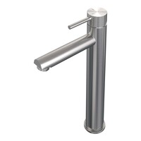 Brauer Brauer Brushed Carving Opbouw Wastafelmengkraan - Model A - Hoog - Geribbeld Hendel - PVD - PVD - Geborsteld RVS