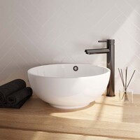 Brauer Brauer Gunmetal Carving Opbouw Wastafelmengkraan - Model A - Hoog - Geribbeld Hendel - PVD - PVD - Geborsteld Gunmetal