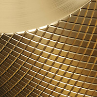 Brauer Brauer Gold Carving Opbouw Wastafelmengkraan - Model A - Hoog - Geribbeld Hendel - PVD - PVD - Geborsteld Goud