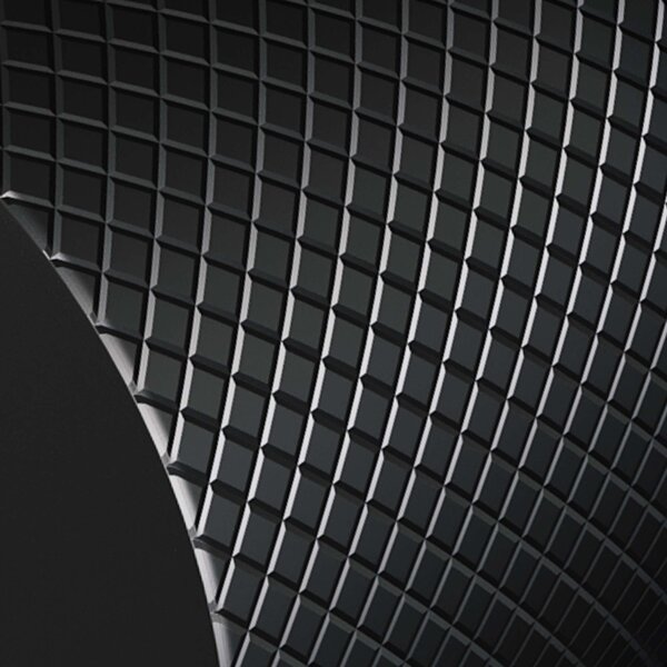 Brauer Brauer Black Carving Inbouw Wastafelmengkraan met Rechte Uitloop & Rozetten - Model A1 - Geribbeld Hendel Rechts - Mat Zwart