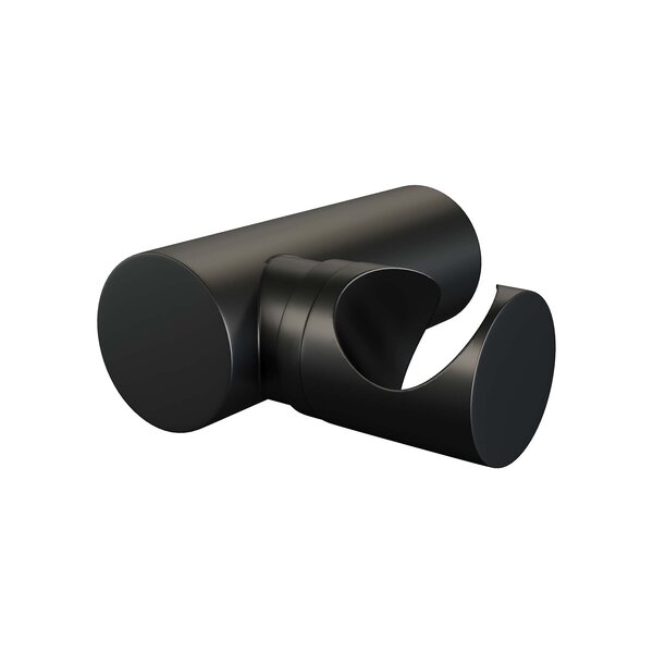 Brauer Brauer Black Carving Thermostatische Opbouw Badkraan met Omstel, Wandhouder, Staafhanddouche & Doucheslang - Set 3 - Geribbeld Draaiknoppen - Mat Zwart