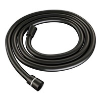 Brauer Brauer Black Carving Regendoucheset: Thermostatische Opbouwkraan met Stijgbuis, Douchekop 30cm, 3-Standen Handdouche & Doucheslang - Set 4 - Geribbeld Draaiknoppen - Mat Zwart