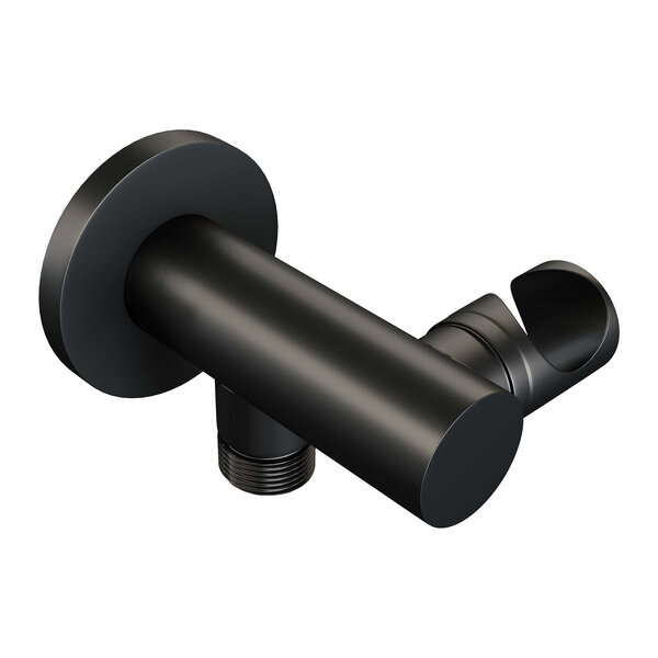 Brauer Brauer Black Carving Regendoucheset: Thermostatische Inbouwkraan met Stopkranen, Gebogen Wandarm, Douchekop 20cm, Wandhouder met Wateruitlaat, Staafhanddouche & Doucheslang - Set 3 - Geribbeld Draaiknoppen - Mat Zwart