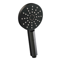 Brauer Brauer Black Carving Regendoucheset: Thermostatische Inbouwkraan met Stopkranen, Rechte Wandarm, Douchekop 20cm, Glijstang met Wateruitlaat, 3-Standen Handdouche & Doucheslang - Set 19 - Geribbeld Draaiknoppen - Mat Zwart