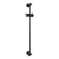 Brauer Brauer Black Carving Regendoucheset: Thermostatische Inbouwkraan met Stopkranen, Rechte Wandarm, Douchekop 20cm, Glijstang met Wateruitlaat, 3-Standen Handdouche & Doucheslang - Set 19 - Geribbeld Draaiknoppen - Mat Zwart