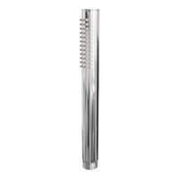 Brauer Brauer Chrome Carving Regendoucheset: Thermostatische Inbouwkraan met Drukknoppen, Gebogen Wandarm, Douchekop Ø20cm, Glijstang met Wateruitlaat, Staafhanddouche & Doucheslang - Set 63 - Geribbeld Draaiknoppen - Chroom