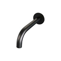 Brauer Brauer Black Edition Gebogen Uitloop met Rozet - Mat Zwart