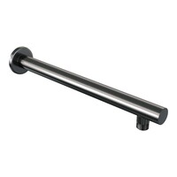 Brauer Brauer Gunmetal Carving Regendoucheset: Thermostatische Inbouwkraan met 3-Weg Omstel, Rechte Wandarm, Douchekop 30cm, Wandhouder met Wateruitlaat, Staafhanddouche & Doucheslang - Set 26 - Geribbeld Draaiknoppen - PVD - Geborsteld Gunmetal