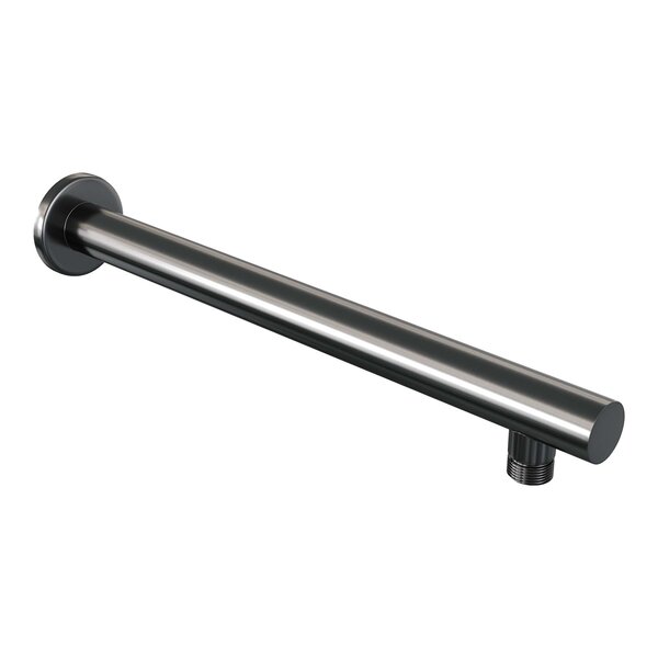 Brauer Brauer Gunmetal Carving Regendoucheset: Thermostatische Inbouwkraan met 3-Weg Omstel, Rechte Wandarm, Douchekop 30cm, Wandhouder met Wateruitlaat, Staafhanddouche & Doucheslang - Set 26 - Geribbeld Draaiknoppen - PVD - Geborsteld Gunmetal