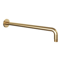 Brauer Brauer Gold Carving Regendoucheset: Thermostatische Inbouwkraan met 3-Weg Omstel, Gebogen Wandarm, Douchekop 20cm, Glijstang met Wateruitlaat, Staafhanddouche & Doucheslang - Set 39 - Geribbeld Draaiknoppen - PVD - Geborsteld Goud