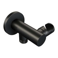 Brauer Brauer Black Carving Regendoucheset: Thermostatische Inbouwkraan met Drukknoppen, Gebogen Wandarm, Douchekop Ø30cm, Wandhouder met Wateruitlaat, Staafhanddouche & Doucheslang - Set 52 - Geribbeld Draaiknoppen - Mat Zwart