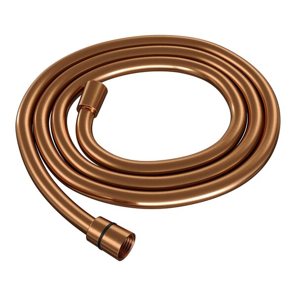Brauer Brauer Copper Carving Regendoucheset: Thermostatische Inbouwkraan met 3-Weg Omstel, Gebogen Wandarm, Douchekop 30cm, Glijstang met Wateruitlaat, 3-Standen Handdouche & Doucheslang - Set 46 - Geribbeld Draaiknoppen - PVD - Geborsteld Koper