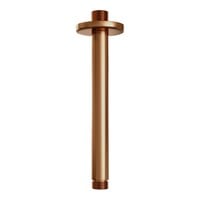 Brauer Brauer Copper Carving Regendoucheset: Thermostatische Inbouwkraan met Drukknoppen, Plafondarm, Douchekop Ø30cm, Glijstang met Wateruitlaat, Staafhanddouche & Doucheslang - Set 66 - Geribbeld Draaiknoppen - PVD - Geborsteld Koper