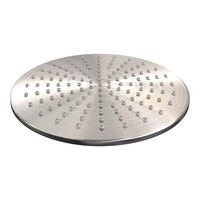 Brauer Brauer Brushed Carving Regendoucheset: Thermostatische Inbouwkraan met Drukknoppen, Gebogen Wandarm, Douchekop 30cm, Glijstang met Wateruitlaat, Staafhanddouche & Doucheslang - Set 64 - Geribbeld Draaiknoppen - PVD - Geborsteld RVS